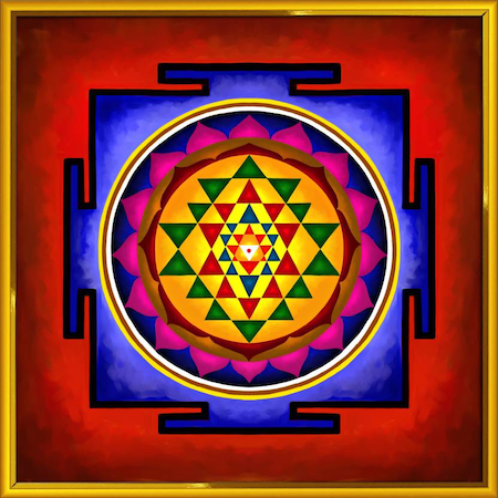 Sri Yantra with correct colours and design